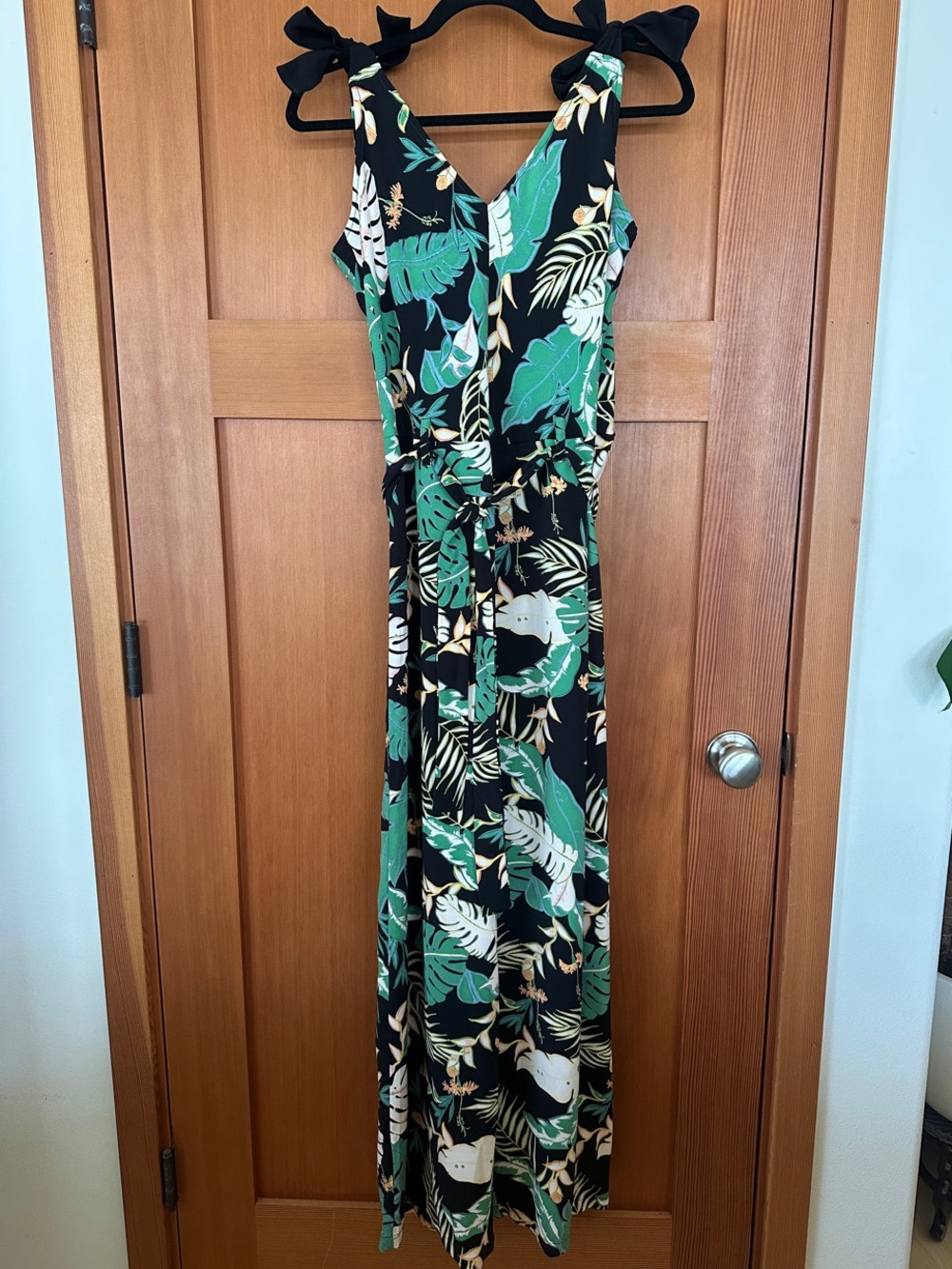 Wide Leg Jumpsuit in Tropical Print